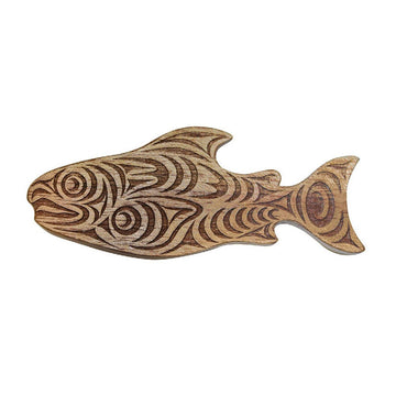 Spirit Wood Magnet - Salmon by Joe Wilson-Sxwaset