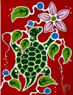 Red Floral Turtle - Wayne Mckenzie