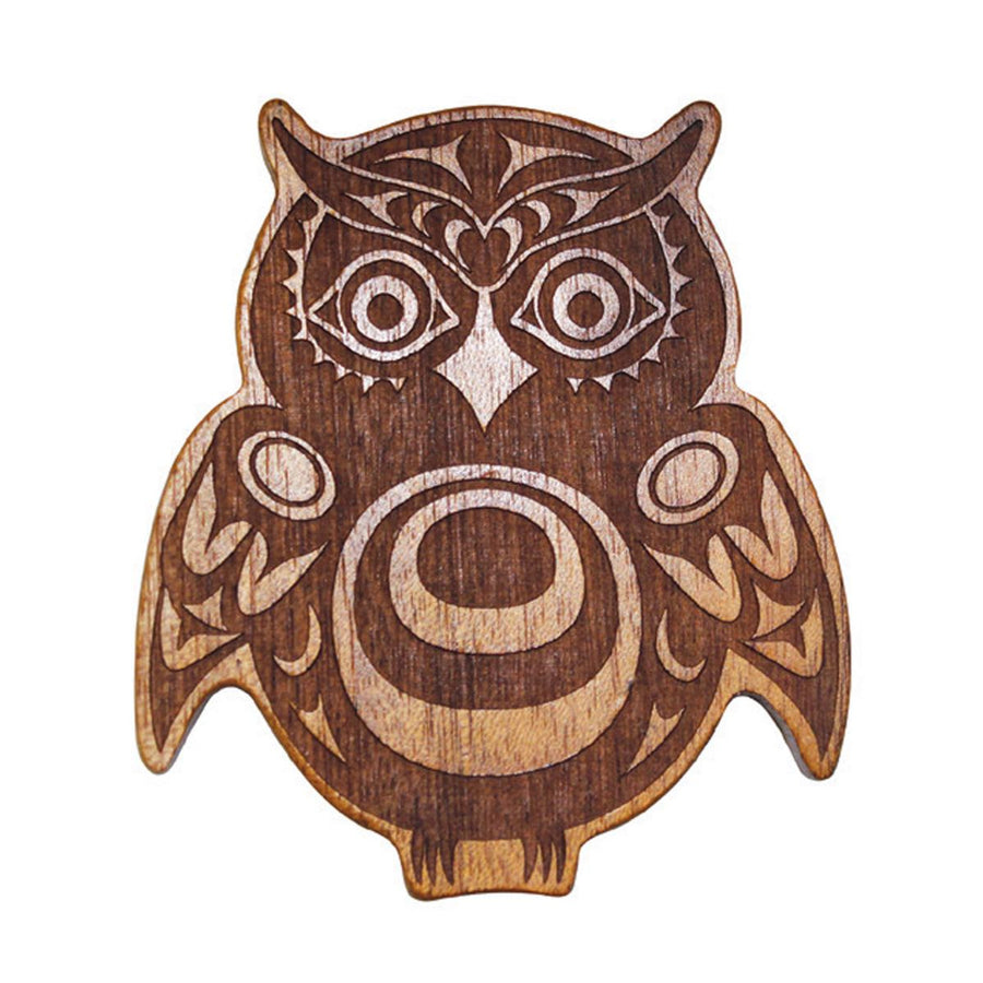 Spirit Wood Magnet - Owl by Simone Diamond