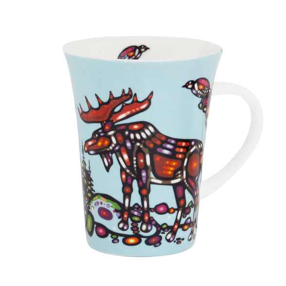 Moose Porcelain Mug by John Rombough