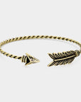 Feathered Arrow Twisted Wire Cuff Bracelet