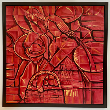 Red Woman and Basket, 2021 - Vargas