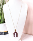 Wine Arch Beaded Pendant Necklace