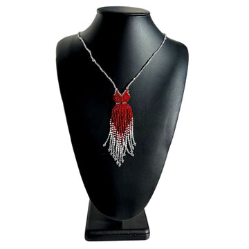 Red Dress Beaded Necklace