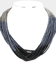 Seed Beaded Multi-Layered Necklace