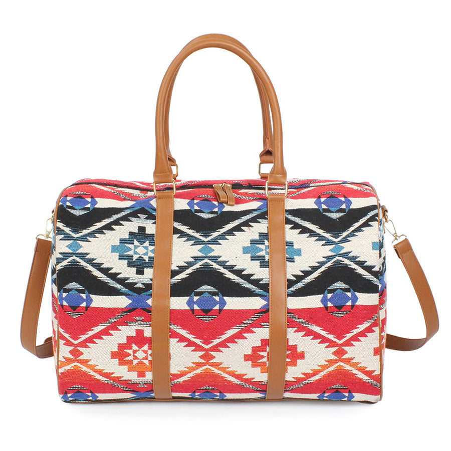 Aztec Patterned Duffle Travel Bags