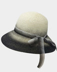 Ombre Bow Band Straw Sun Hat