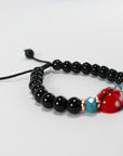 PAN ROS BLACK BRACELET WITH STONE