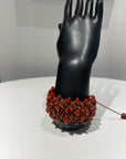 Pan art red seed bracelets