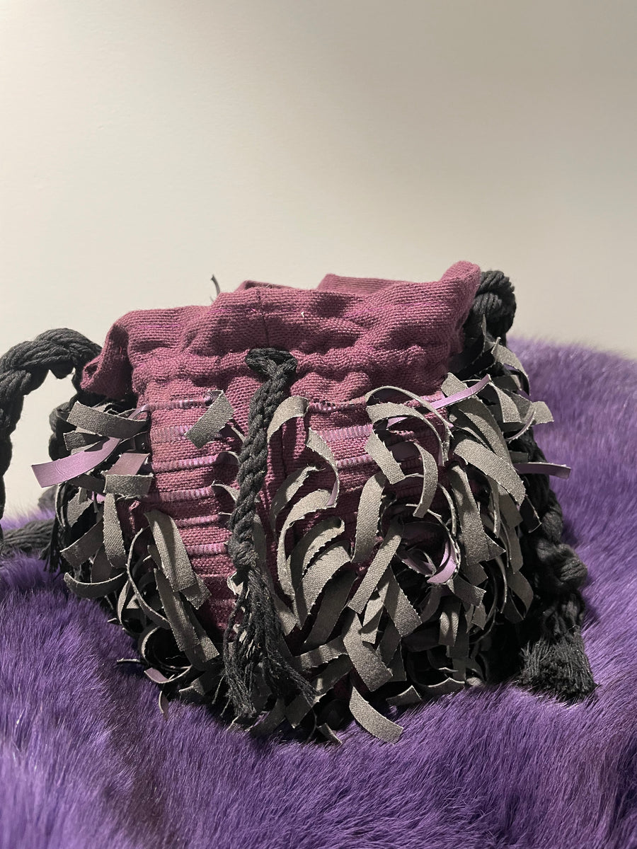 SAL LUL Semi Leather Purple Handbag