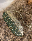 Feathers Long Pendant Necklace
