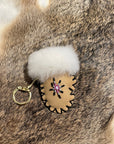 Leather and Fur Mitten and Boots Keychains