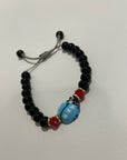 PAN ROS BLACK BRACELET WITH STONE