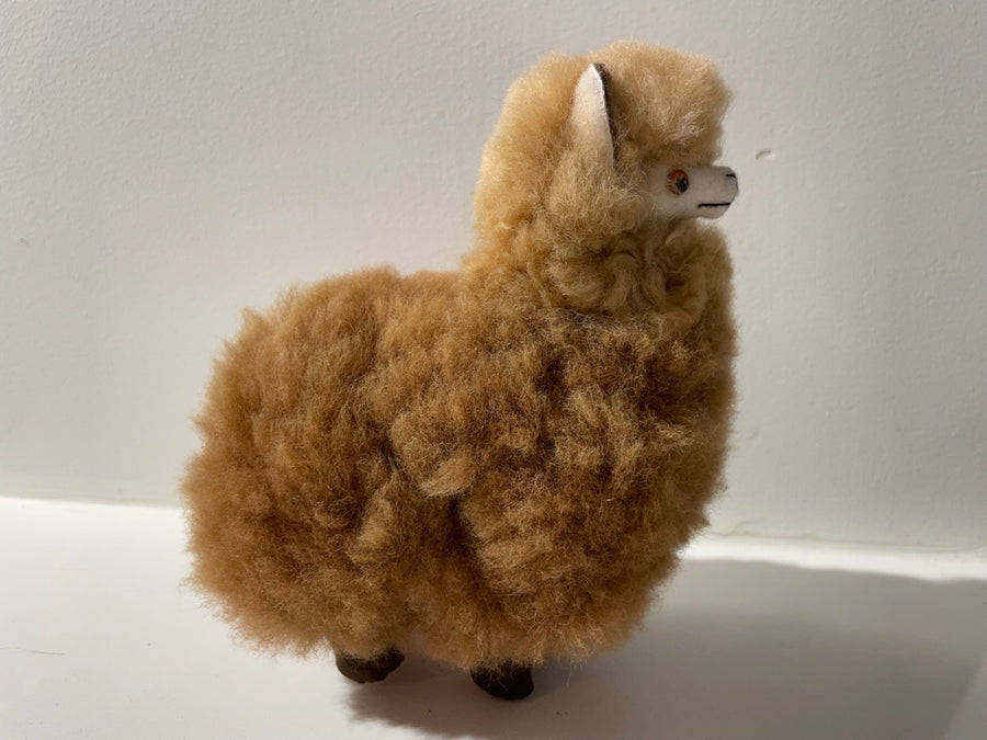 Miniature Wool Llama Doll