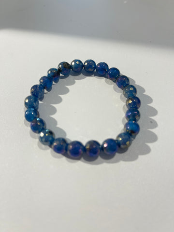 Beaded Blue Stretch Bracelet