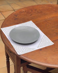 PA BRE Placemats with Gray Geometric Mola