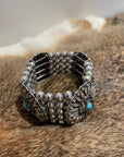 Sterling & Stitch Turquoise Statement Bracelet