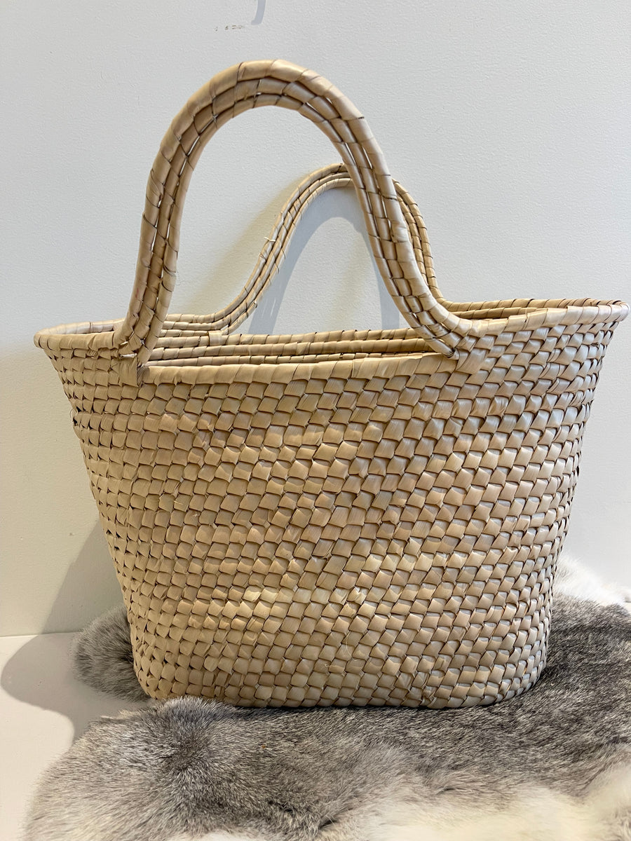 Rectangular Straw beach bag