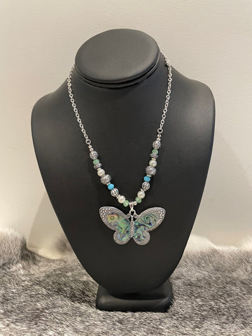 Butterfly Pendant & Chain Necklace