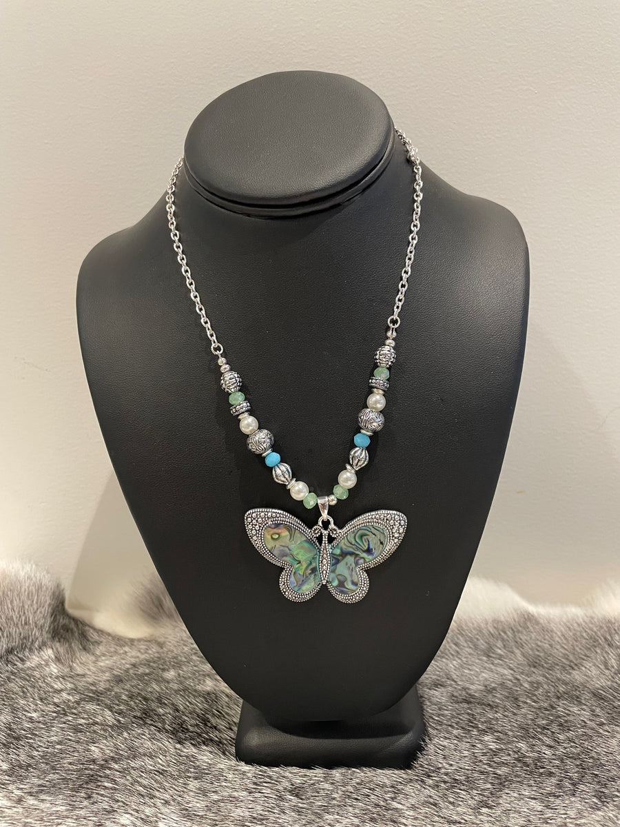 Butterfly Pendant & Chain Necklace