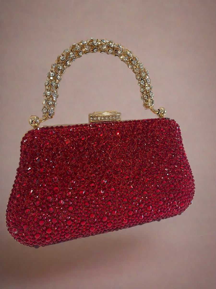 Bling Top Handle Evening Crossbody Bag