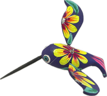 Mini Alebrije - Dark Purple Hummingbird