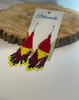 Multicolor Fringe Beaded Earrings