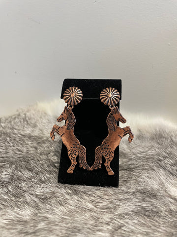 Copper Metal Earrings