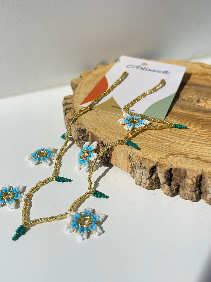 Beaded Flowers Necklace
