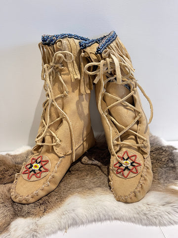 Handmade Leather Moccasin boots