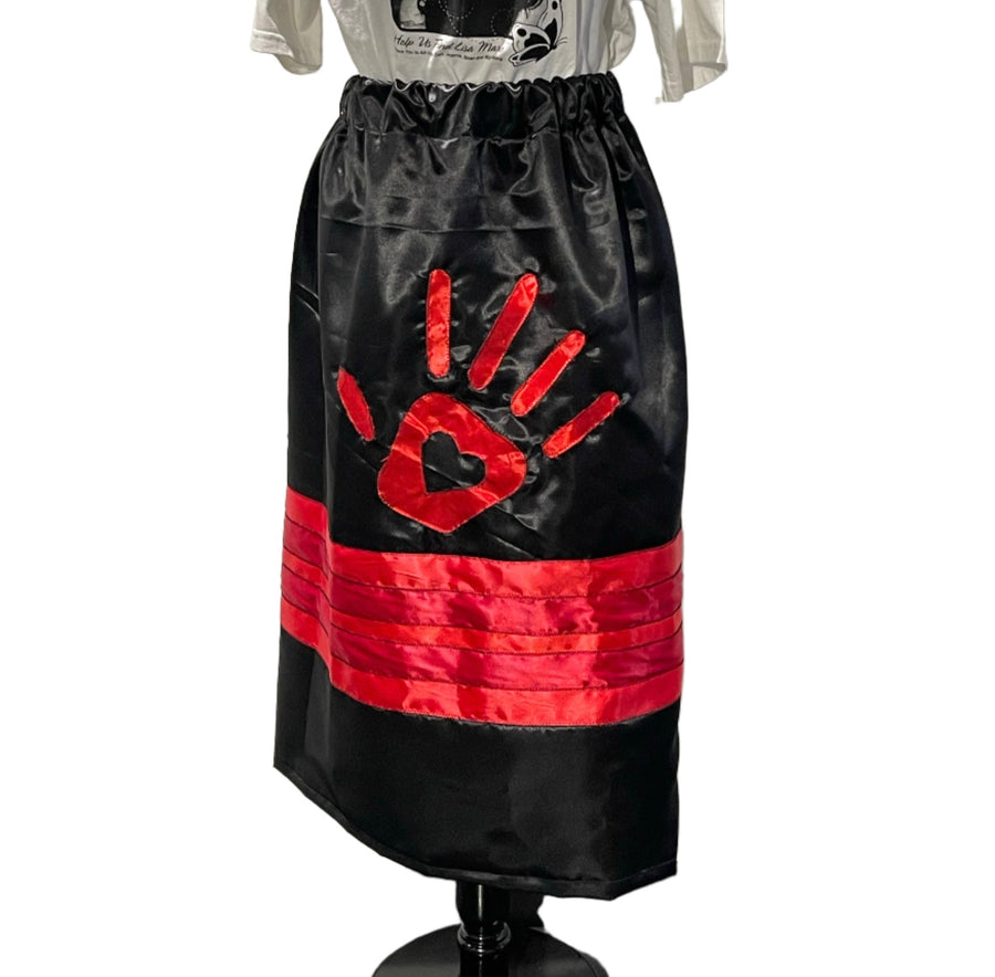 MMIWG2S Red and Black Ribbon Skirt