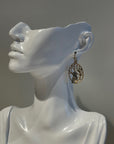 Gold and Silver Metal Earrings