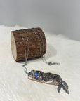 Bark with Blue Bead Necklace