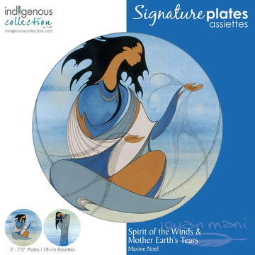 Mother Earth’s Tears/Spirit Of The Winds Decorative Plates by Maxine Noel