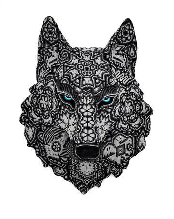 Silver Wolf III - Wixárika Artist