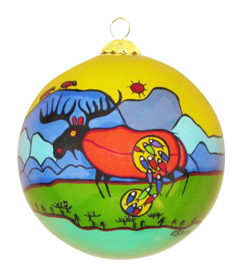 Giant Moose Norval Morrisseau Glass ornament