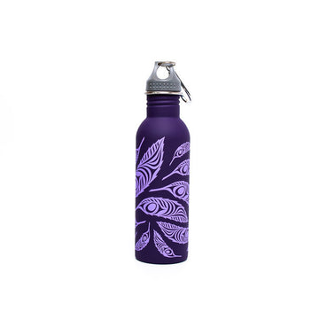 Water Bottle - Feather by Simone Diamond