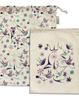 Set of 2 Reusable Produce Bags - Hummingbirds