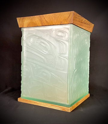 Eagle Bentbox in Glass - Alano Edzerza