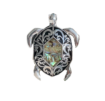 Silver Toned Turtle Pendant