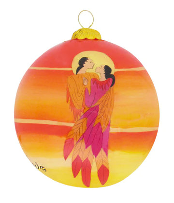 Glass Ornament "The Embrace" By Maxine Noel