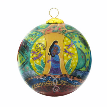 Leah Dorion "Strong Earth Woman" Glass Ornament