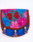 Embroidered Floral Cross-Body Purse