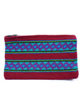 Embroidered Cosmetic Case with zipper