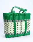 Handmade Woven recycled straw Tote Bag.