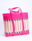 Handmade Woven recycled straw Tote Bag.