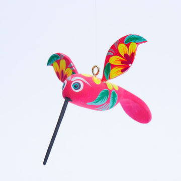 Mini Alebrije - Bright Pink Hummingbird