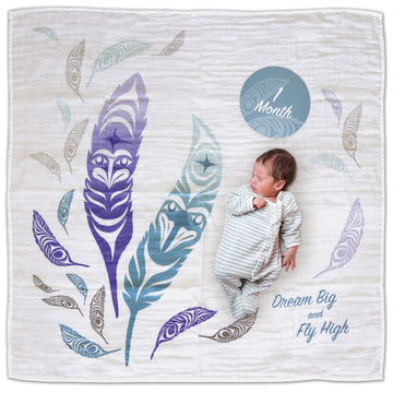 Baby Blanket and Milestone Sets- Wolf by Simone Diamond