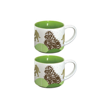 Ceramic Espresso Mugs - Set of 2 Sasquatch by Francis Horne Sr