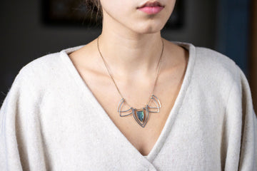 Silver and Labradorite Necklace